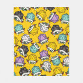 Couverture Polaire Motif de jeu de dés D20 (Devant)