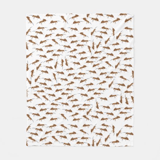 Couverture Polaire Motif de jolies fourmis (Devant)