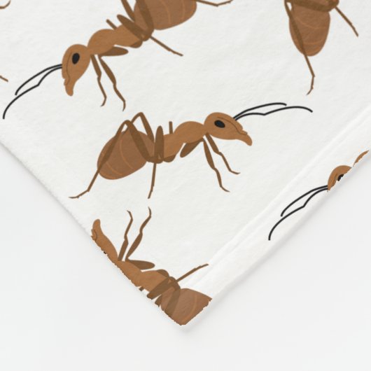 Couverture Polaire Motif de jolies fourmis (Coin)