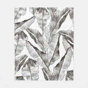 Couverture Polaire Motif de jungle tropicale plante sans couture. Pri