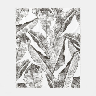 Couverture Polaire Motif de jungle tropicale plante sans couture. Pri