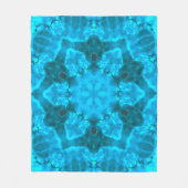 Couverture Polaire Motif de kaléidoscope bleu glace givrée (Devant)