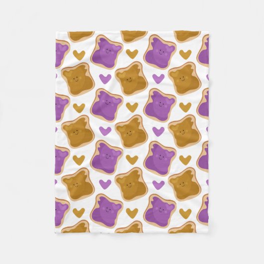 Couverture Polaire Motif de Kawaii PBJ (Devant)