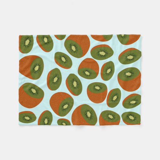 Couverture Polaire Motif de Kiwifruit (Devant (Horizontal))