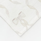 Couverture Polaire Motif de la Bow blanche Aquarelle (Coin)