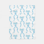 Couverture Polaire Motif de la Bow Bleue Aquarelle (Devant)