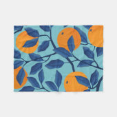Couverture Polaire Motif de la branche orange bleue (Devant (Horizontal))