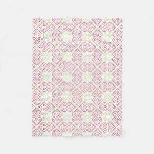 Couverture Polaire Motif de la broderie de croix vintage