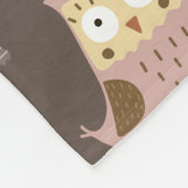 Couverture Polaire Motif de la Chouette des bois, Enfants Brown (Coin)