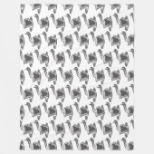 Couverture Polaire Motif de la coupe de café moderne gris foncé (Devant)