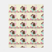 Couverture Polaire Motif de la crème glacée douce (Devant)