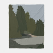 Couverture Polaire Motif de la forêt d'arbres (Devant)