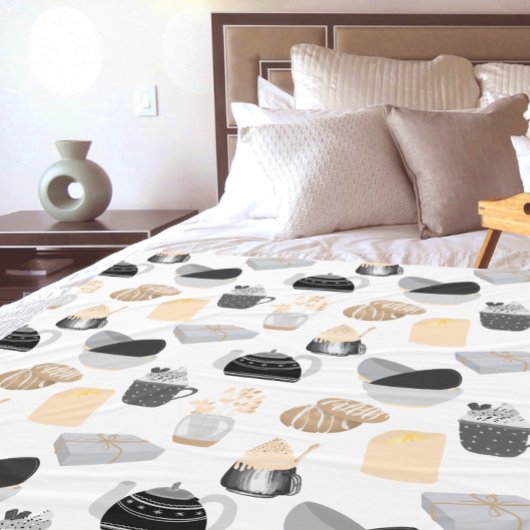 Couverture Polaire Motif de la maison d'hiver