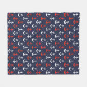 Couverture Polaire Motif De La Marine Rouge Blanche Et Bleue (Devant (Horizontal))