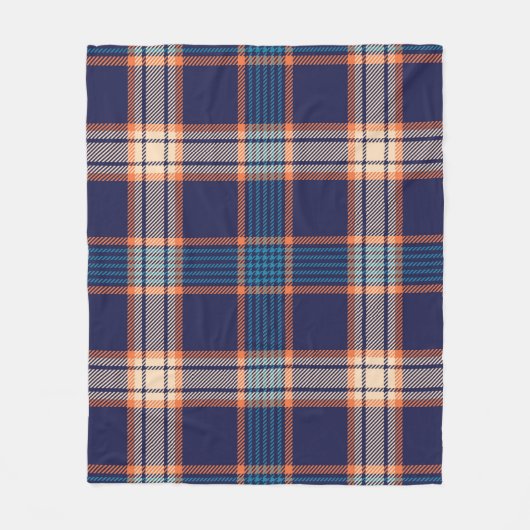 Couverture Polaire Motif de la marine tartan (Devant)