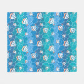 Couverture Polaire Motif de la mer des Rochers (Devant (Horizontal))