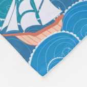 Couverture Polaire Motif de la mer des Rochers (Coin)