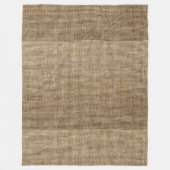 Couverture Polaire motif de la nature de burlap rustique (Devant)