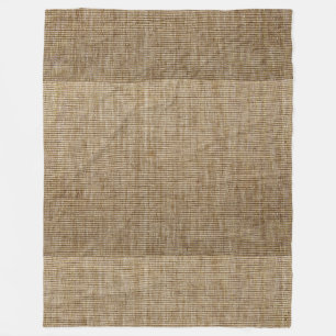 Couverture Polaire motif de la nature de burlap rustique