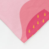 Couverture Polaire motif de la vache à fraise kawaii (Coin)