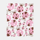 Couverture Polaire Motif De Ladybugs, Mignons Ladybugs, Pink Ladybugs (Devant)