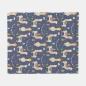 Couverture Polaire Motif de lama de célébration (Devant (Horizontal))