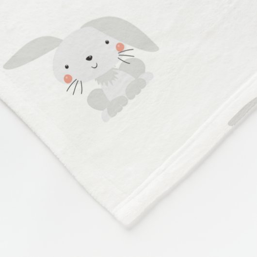 Couverture Polaire Motif de lapin (Coin)