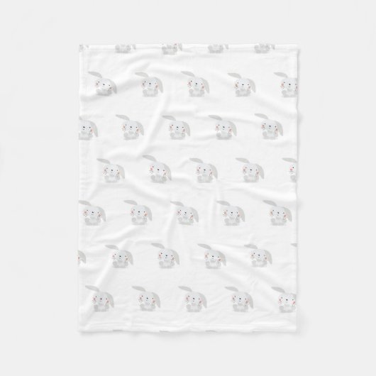 Couverture Polaire Motif de lapin (Devant)