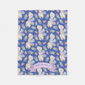 Couverture Polaire Motif de lapin de lapin à disquette (Devant)