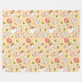 Couverture Polaire Motif de lapin mignon (Devant (Horizontal))
