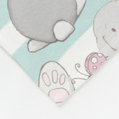 Couverture Polaire Motif de lapins de printemps (Coin)
