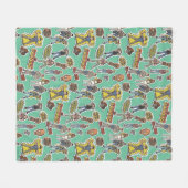 Couverture Polaire Motif de l'autocollant rétro Goonies (Devant (Horizontal))