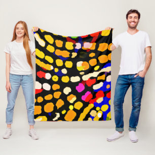 Couverture Polaire Motif de lecture couleur expressif
