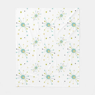Couverture Polaire Motif de l'ère atomique du milieu du siècle modern