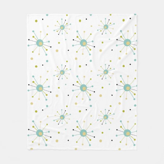 Couverture Polaire Motif de l'ère atomique du milieu du siècle modern (Devant)