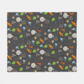 Couverture Polaire Motif de l'espace (Devant (Horizontal))