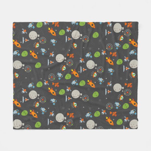 Couverture Polaire Motif de l'espace (Devant (Horizontal))