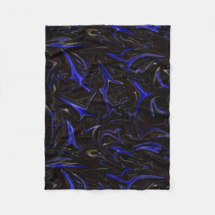 Couverture Polaire Motif de l'espace extra-atmosphérique bleu-noir,