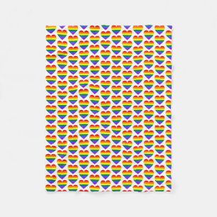 Couverture Polaire Motif de l'Gay pride LGBT Rainbow Heart