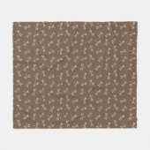Couverture Polaire Motif de libellules japonaises, crème et Taupe Tan (Devant (Horizontal))