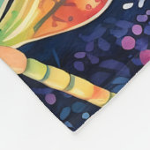 Couverture Polaire Motif de libellules vibrantes (Coin)