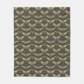 Couverture Polaire Motif de libellules vintage (Devant)