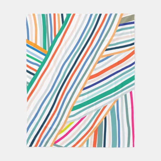 Couverture Polaire Motif de ligne (Devant)