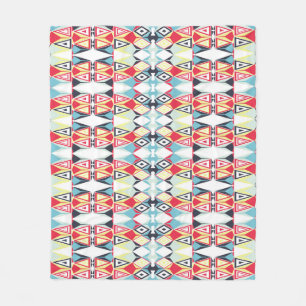 Couverture Polaire Motif de ligne tribale géométrique Abstrait