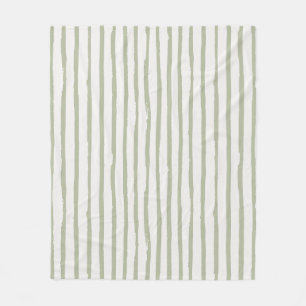 Couverture Polaire Motif de lignes Grunge Gras Gras Grumes Vert Sage
