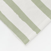 Couverture Polaire Motif de lignes Grunge Gras Gras Grumes Vert Sage (Coin)