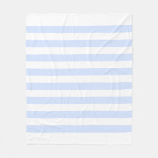 Couverture Polaire Motif de lignes pastel bleu bébé et blanc