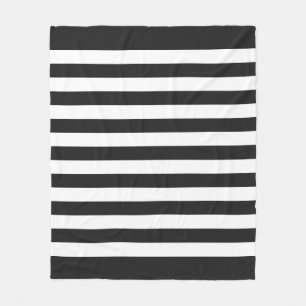Couverture Polaire Motif de lignes pastel et blanches