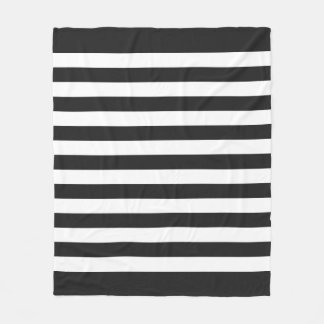 Couverture Polaire Motif de lignes pastel et blanches