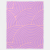 Couverture Polaire Motif de lignes Super rétro rose et violet (Devant)